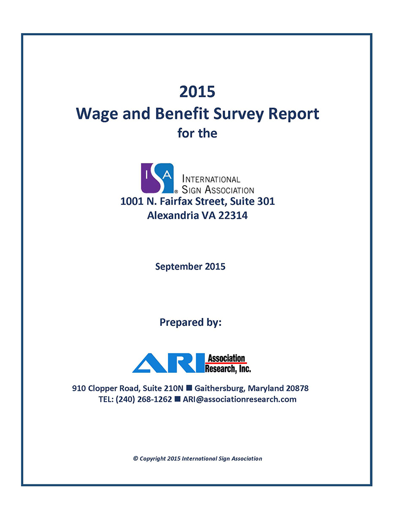 ISA 2015 Wage and Benefit Survey Report