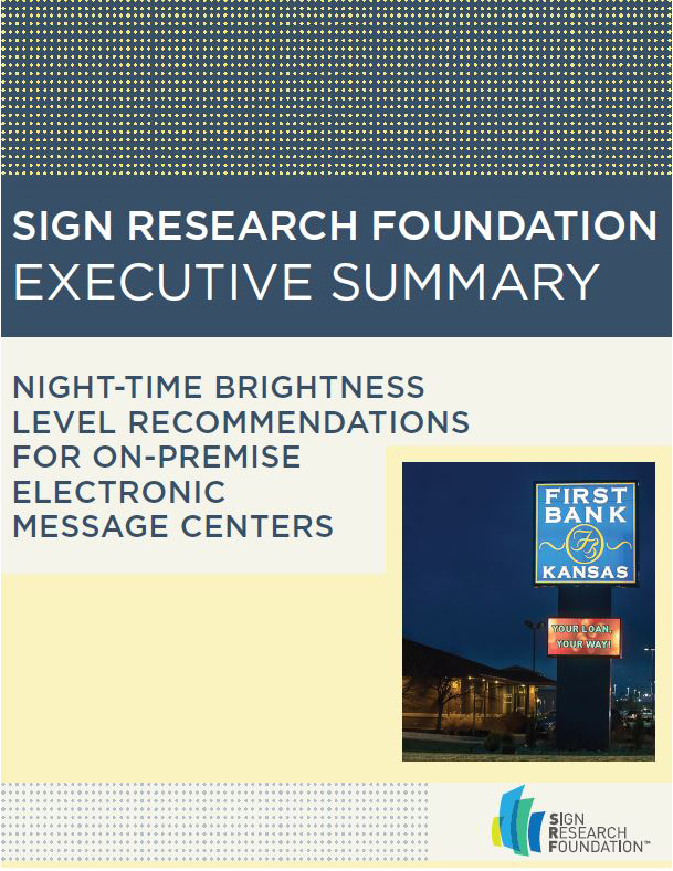 Night-time Brightness Level Recommendations for On-Premise Electronic Message Centers (EMCs) – Executive Summary