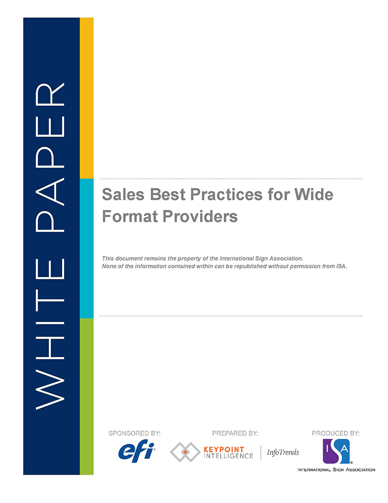Sales Best Practices for Wide Format Providers