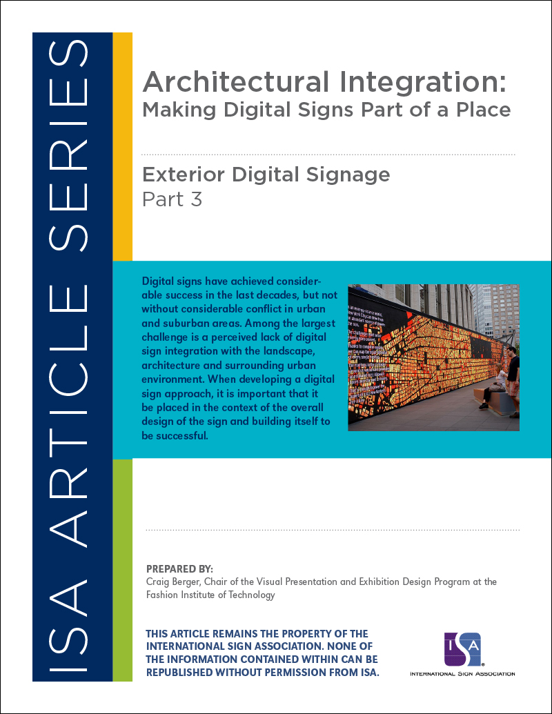 Exterior Digital Signage, Article Series: Part 3