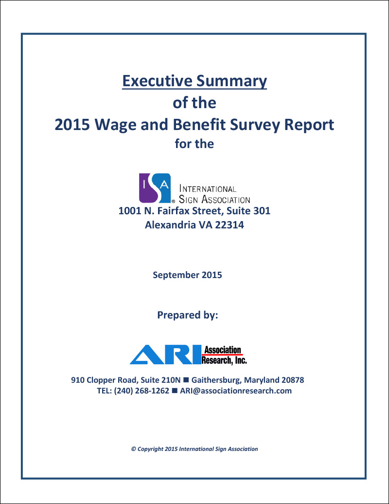 ISA 2015 Wage & Benefits Executive Summary